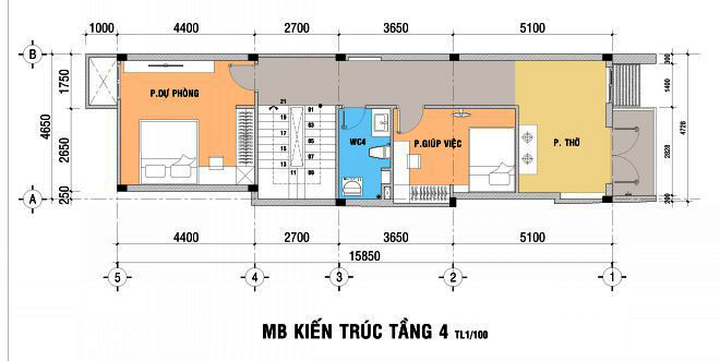 Thiết kế nhà đẹp 5 tầng DT 72m2 hiện đại cá tính-4