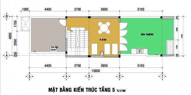 Thiết kế nhà đẹp 5 tầng DT 72m2 hiện đại cá tính-5