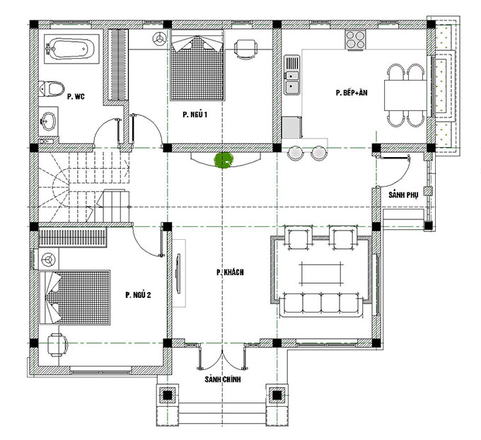 MB1 - Biệt thự đẹp 2 tầng 4 phòng ngủ 